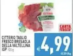 Pim Supermercati Citterio taglio fresco bresaola della valtellina offerta