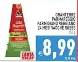 Pim Supermercati Granterre Parmareggio Parmigiano Reggiano 24 mesi vacche rosse offerta