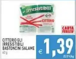 Pim Supermercati Citterio gli irresistibili bastoncini salame offerta