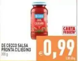 Pim Supermercati De Cecco salsa pronta ciliegino offerta