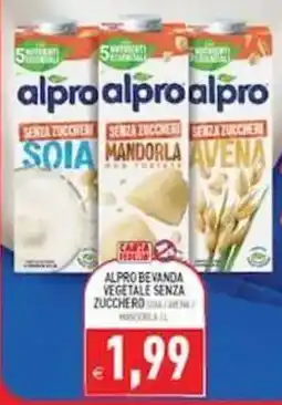 Pim Supermercati Alpro bevanda vegetale senza zucchero offerta