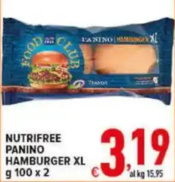 Iper Triscount Nutrifree panino hamburger xl offerta