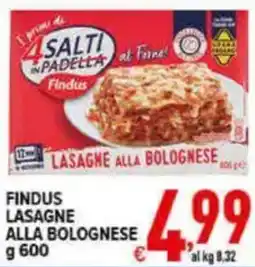 Iper Triscount Findus Lasagne alla Bolognese offerta