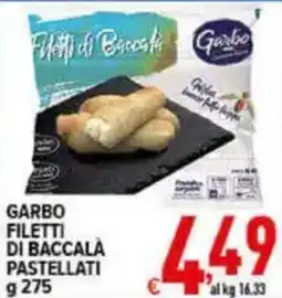 Iper Triscount Garbo filetti di baccalà pastellati offerta