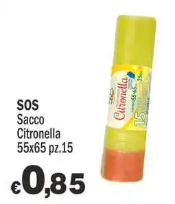 Primo Prezzo SOS Sacco Citronella offerta