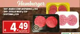 Iper Triscount Hamburger offerta