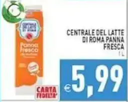 Pim Supermercati Centrale del latte di Roma panna fresca offerta