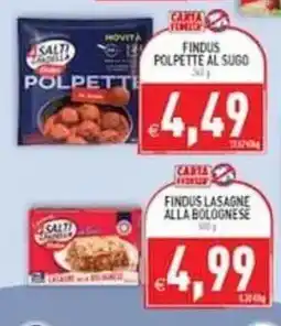 Pim Supermercati Findus polpette al sugo offerta