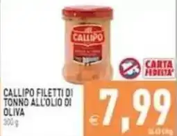 Pim Supermercati Callipo filetti di tonno all'olio di oliva offerta