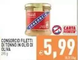 Pim Supermercati Consorcio filetti di tonno in olio di oliva offerta