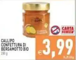 Pim Supermercati Callipo confettura di bergamotto bio offerta