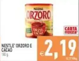 Pim Supermercati Nestlé Orzoro e Cacao offerta