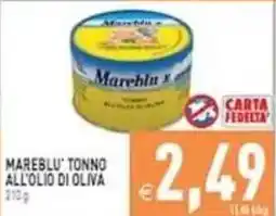 Pim Supermercati Mareblu' tonno all'olio di oliva offerta