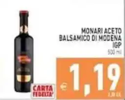 Pim Supermercati Monari Aceto Balsamico di Modena IGP offerta