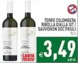 Pim Supermercati Torre Colombera Ribolla Gialla IGT / Sauvignon DOC Friuli offerta
