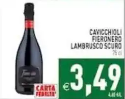 Pim Supermercati Cavicchioli Fieronero Lambrusco Scuro offerta
