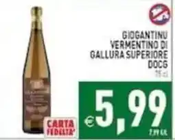 Pim Supermercati GioGantinu Vermentino di Gallura Superiore DOCG offerta