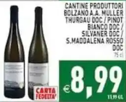 Pim Supermercati Cantine Produttori Bolzano A.A. Muller offerta