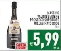 Pim Supermercati Maschio Valdobbiadene Prosecco Superiore Millesimato DOCG offerta