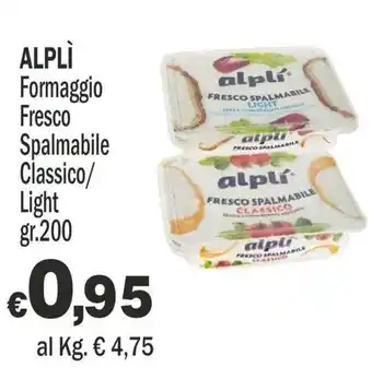 Alplì Formaggio Fresco Spalmabile Classico