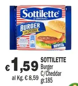 Primo Prezzo Sottilette Burger C/Cheddar offerta
