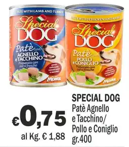 Primo Prezzo Special Dog Patè Agnello e Tacchino offerta