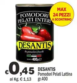 Primo Prezzo Pomodori Pelati Lattina Desantis offerta
