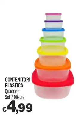 Primo Prezzo Contenitori plastica quadrato offerta