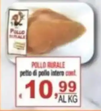 Pollo rurale petto di pollo intero