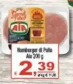 CTS Supermercati Hamburger di Pollo Aia offerta
