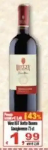 CTS Supermercati Vino Rosso Bacco offerta