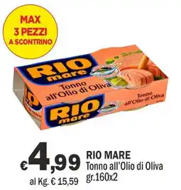 Primo Prezzo Rio Mare Tonno all'Olio di Oliva offerta
