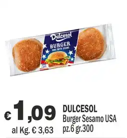 Primo Prezzo Dulcesol Burger Sesamo USA offerta