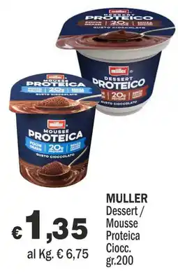 Primo Prezzo Muller Dessert / Mousse Proteica Ciocc. offerta
