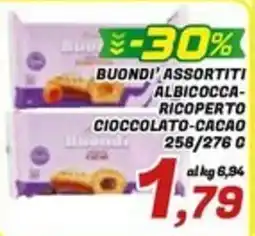 Idromarket Buondi assortiti albicocca-ricoperto cioccolato-cacao offerta