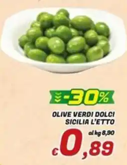 Idromarket Olive verdi dolci Sicilia l'etto offerta