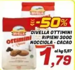 Idromarket Divella ottimini ripieni 3000 nocciola - cacao offerta