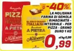 Idromarket La molisana farina di semola rimacinata integrale per pizza - grano duro offerta