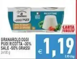 Iperfamily Granarolo oggi puoi ricotta offerta