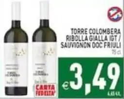 Iperfamily Torre Colombera Ribolla Gialla IGT / Sauvignon DOC Friuli offerta