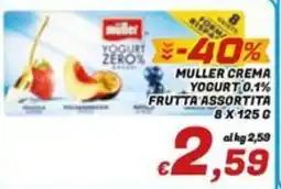 Idromarket Müller Crema Yogurt 0,1% Frutta Assortita offerta