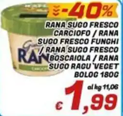 Idromarket Rana sugo fresco offerta