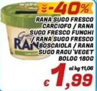 Idromarket Rana sugo fresco offerta