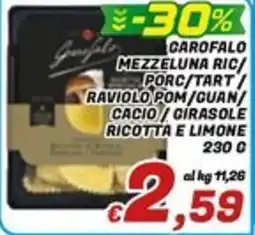 Idromarket Carofalo mezze luna ricotta e limone offerta