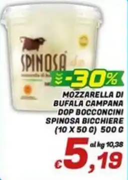 Idromarket Mozzarella di bufala campana dop bocconcini spinosa bicchiere offerta