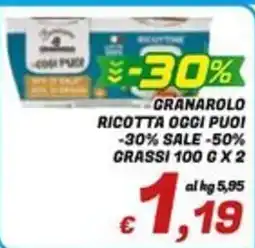 Idromarket Granarolo ricotta oggi puoi offerta