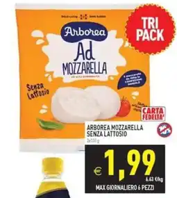 Iperfamily Arborea mozzarella senza lattosio offerta