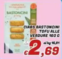 Idromarket Ciabs bastoncini tofu alle verdure offerta