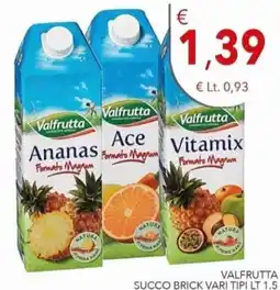 Diper Valfrutta succo brick vari tipi offerta