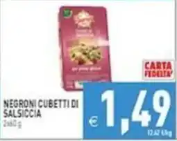 Iperfamily Negroni cubetti di salsiccia offerta
